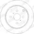 Тормозной диск задний Toyota Corolla, Matrox, Yaris (1999-&gt;) Jurid 562261JC (фото 2)