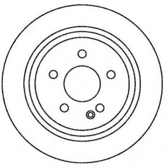 Тормозной диск задний Mercedes Viano (W639), Vito (W639) Jurid 562263JC (фото 1)