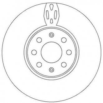 Тормозной диск передний Fiat Doblo, Punto / Opel Corsa Jurid 562297JC (фото 1)