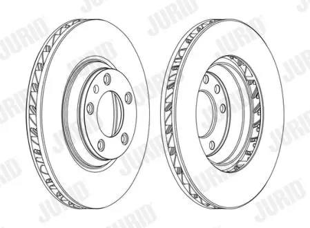 Тормозной диск передний (левый) VW Touareg / Audi Q7 / Porsche Cayenne, Panamera Jurid 562360JC1