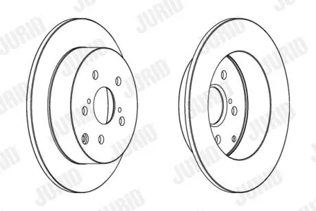 Тормозной диск задний Toyota Corolla (E12) Jurid 562415JC
