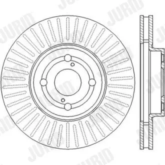 Гальмівний диск передній Toyota Corolla, Matrix Jurid 562435JC