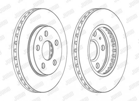 Тормозной диск передний Chevrolet Malibu / Opel Insignia A Jurid 562460JC1 (фото 1)