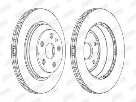 Тормозной диск задний Audi Q7 / Porsche Cayenne (92A,9PA) Jurid 562513JC1 (фото 1)