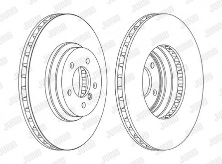 Тормозной диск передний BMW 3-Series (E90,E91,E92,E93), X1 (E84) Jurid 562519JC1 (фото 1)