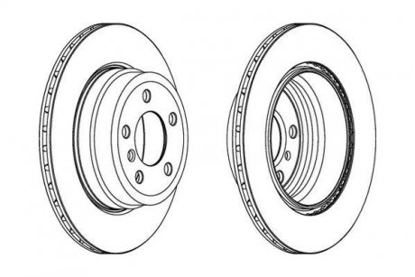 Тормозной диск задний BMW X5, X6 Jurid 562521JC (фото 1)