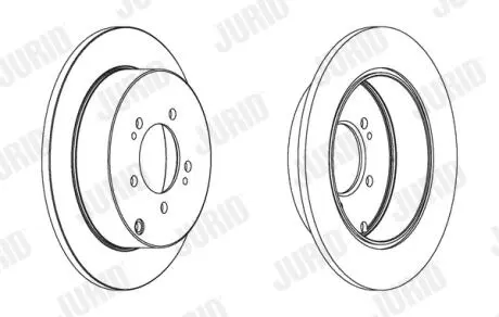 Тормозной диск задний Citroen C4, C-Crosser / Mitsubishi OutLander II / Peugeot 4007/4008 Jurid 562527JC