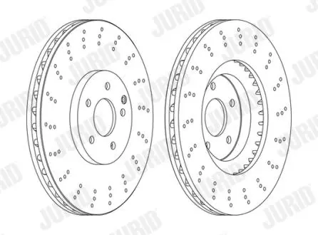 Тормозной диск передний Mercedes-Benz C-class, CLK, SLK Jurid 562569JC