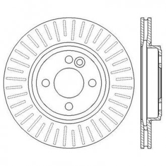 Гальмівний диск передній Mini Cooper (R56, R55, R57, R58, R59) Jurid 562570JC (фото 1)