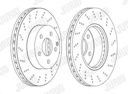 Тормозной диск передний Mercedes C-Class, SLS Sport&AMG Models Jurid 562619JC1