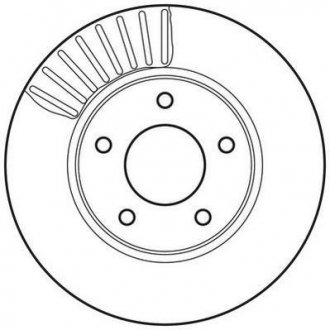 Тормозной диск передний Nissan Juke, Pulsar, Sentra, Tiida Jurid 562675JC (фото 1)