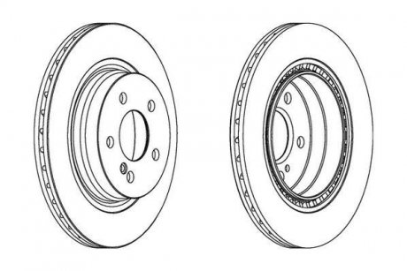 Тормозной диск задний Mercedes C-Class (W204, S204), E-Class (A207, C207) Jurid 562680JC (фото 1)
