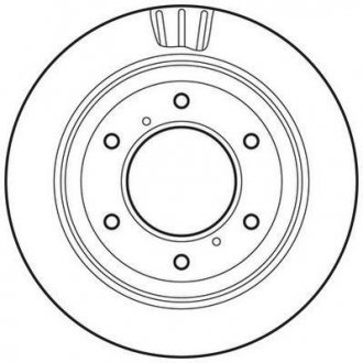 Тормозной диск задний Mitsubishi Pajero (1999->) Jurid 562777JC