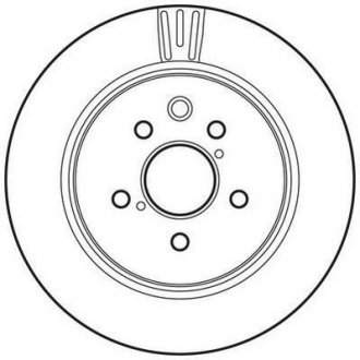 Тормозной диск задний Lexus GS, IS / Toyota Crown, Mark X (2003->) Jurid 562823JC (фото 1)