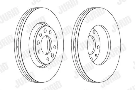Гальмівний диск передній Citroen Jumpy/ Fiat Scudo/ Peugeot Expert Jurid 562839JC