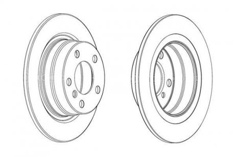 Тормозной диск задний BMW 1-Series, 2-Series Jurid 562905JC (фото 1)