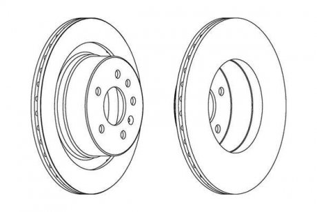 Тормозной диск задний Saab 9-5 Jurid 562909JC (фото 1)
