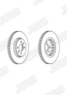 Тормозной диск передний Renault Captur I, Clio V, Dokker, Kangoo, Lodgy, Megane I, II, Scenic I, Tw Jurid 562959JC