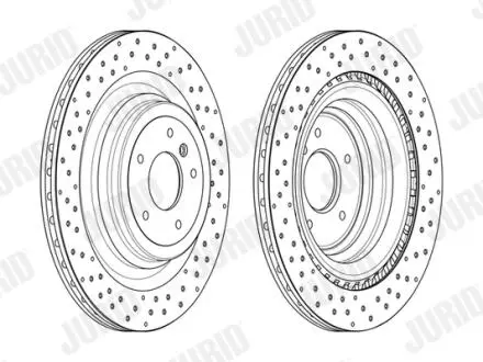 Тормозной диск задний Mercedes M-Class (W166) ML Jurid 563017JC