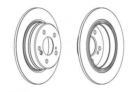 Тормозной диск задний Mercedes 124, E-Class (W124, W210, S124, A124, C124) / Chrysler Jurid 563040JC