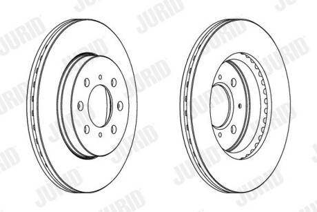 Гальмівний диск передній Honda City, Civic, Domani, Jazz Jurid 563065JC