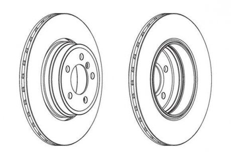Тормозной диск задний BMW 7 (E65, E66, E67) Jurid 563066JC1 (фото 1)