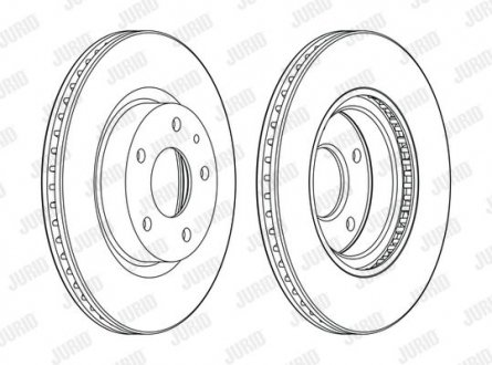 Тормозной диск передний Mazda 3, CX-3 (2013->) Jurid 563119JC (фото 1)