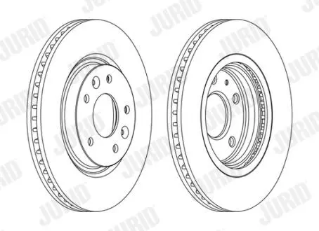 Тормозной диск передний Nissan Leaf, Qashqai, X-Trail / Renault Kadjar, Koleos Jurid 563120JC