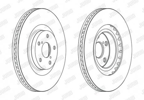 Гальмівний диск передній правий LEXUS GS Jurid 563237JC1