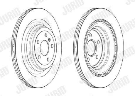 Гальмівний диск задній Mercedes GL (X166), GLE (C292, W166), GLS (X166), M-Class (W166) Jurid 563243JC