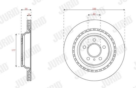 Гальмівний диск задній Mercedes GLE (W166, C292), M-Class (W166) Jurid 563348JC (фото 1)