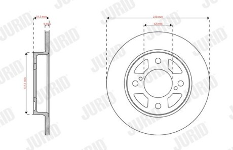 Гальмівний диск задній SUZUKI BALENO, SWIFT Jurid 563584JC