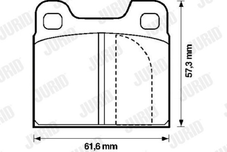 Тормозные колодки, дисковый тормоз.) Jurid 571230J