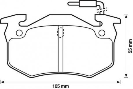 Тормозные колодки передние CITROËN BX / задние ALPINE A610, V6 Jurid 571302J (фото 1)