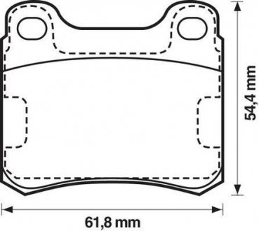 Гальмівні колодки задні Mercedes 190 (W201), C-Class (W202), E-Class (W124, C124, S124) Jurid 571344J