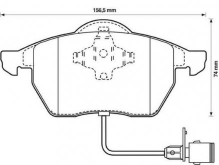 Тормозные колодки передние Audi 100, A6, A8 Jurid 571512J