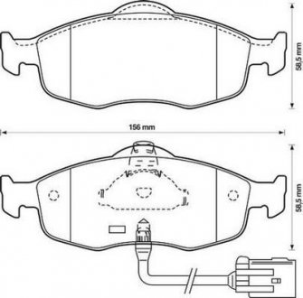 Тормозные колодки, дисковый тормоз.) Jurid 571522J