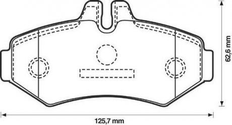 Тормозные колодки задние Mercedes Sprinter / VW LT Jurid 571950J (фото 1)