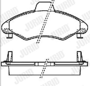 Тормозные колодки, дисковый тормоз.) Jurid 571964J