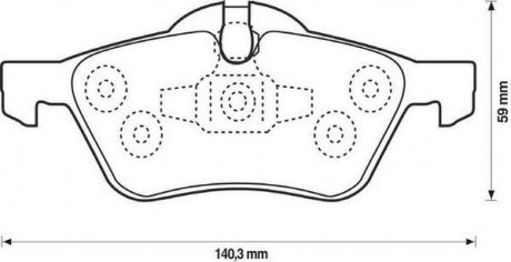 Тормозные колодки передние MINI Cooper, S, One, D Jurid 571992J