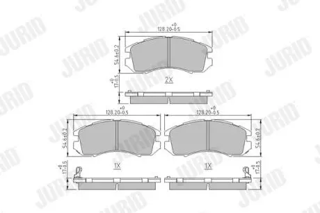 Тормозные колодки, дисковый тормоз.) Jurid 572275J