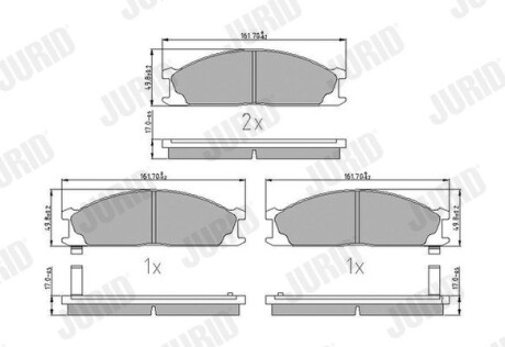 Гальмівні колодки, дискове гальмо (набір) Jurid 572373J