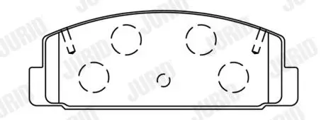 Гальмівні колодки задні Mazda 323, 6, 626, Premacy, RX-7 Jurid 572490J