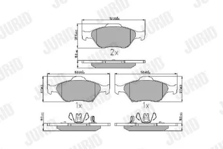 Гальмівні колодки передні Toyota Yaris / Daihatsu Charade Jurid 572576J