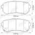 Тормозные колодки задние Hyundai Accent III, i30, Sonata V, VI / KIA Ceed, Cerato II, Rio II Jurid 572590J (фото 2)