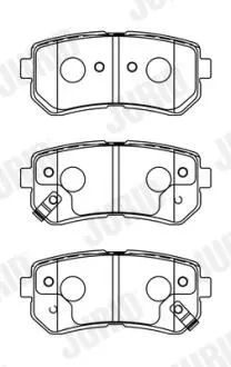 Гальмівні колодки задні Hyuidai i20, i30, ix20, ix35, Tucson / KIA Sportage II, III Jurid 572604J