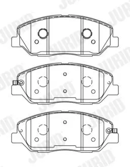 Гальмівні колодки передні Hyundai Genesis, Santa Fe/ KIA Sorento / SsangYong Korando, Actyon Jurid 572607J