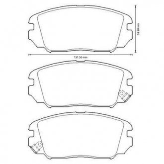 Тормозные колодки передние Hyundai Grandeur, Sonata, Tucson / KIA Opirus Jurid 572616J