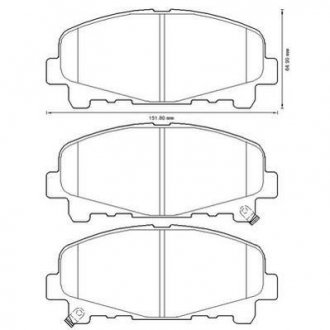 Тормозные колодки передние Honda Accord VIII, IX / Acura TLX Jurid 572635J (фото 1)