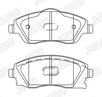 Тормозные колодки передние Opel Combo, Corsa, Meriva, Tigra Jurid 573011J